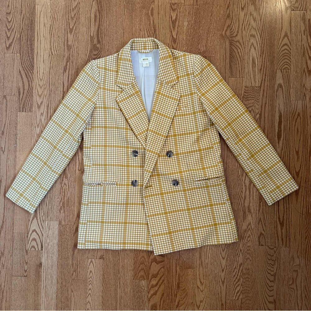 Oversized Double-Breasted Plaid Blazer from Anthropologie (Maeve) - Picture 4 of 9